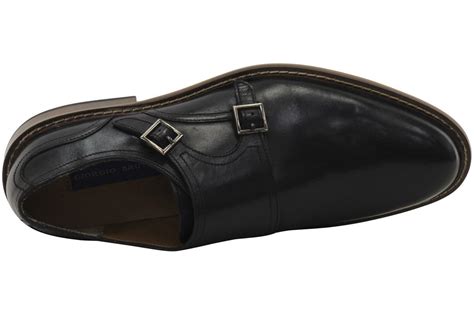 Giorgio Brutini Mens Rogue Leather Double Monk Strap Loafers Shoes