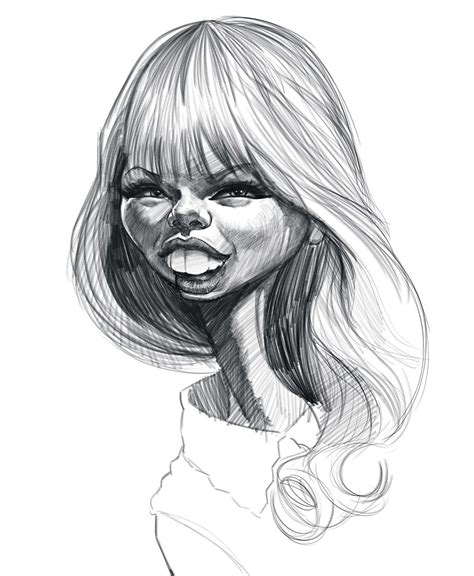 A Final Sketch Caricature Drawing Of Taylor Swift By Court Jones