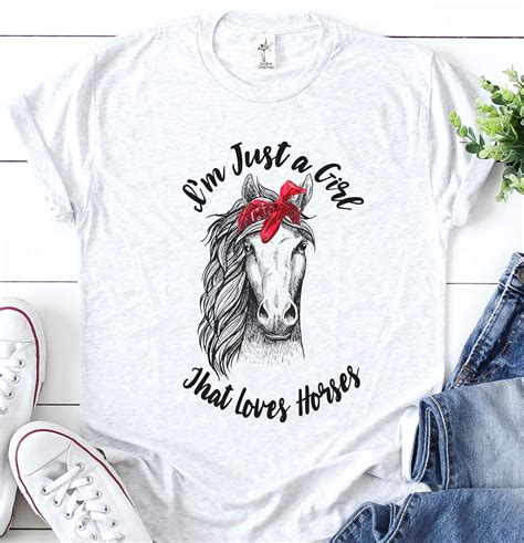 I M Just A Girl Who Loves Horses Shirt Funny Horse Shirt Horse Horse