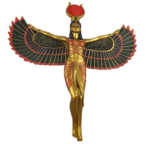 Pacific Trading Company Ancient Egyptian Isis Goddess With Wings Wall Plaque Uk