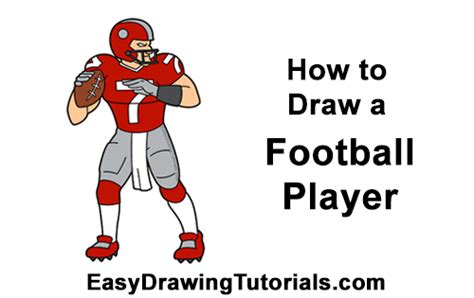 How To Draw A Football Player Quarterback Video And Step