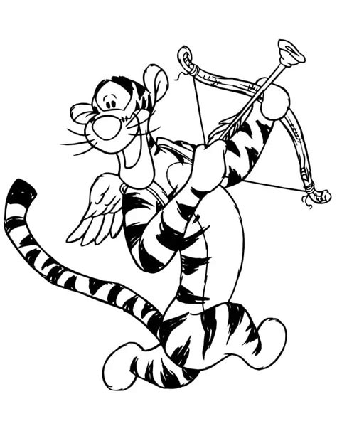 Tigger Holding Umbrella Coloring Page Free Printable Coloring Pages