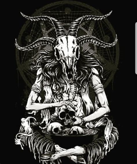 Pin by 𝓐𝓶𝔂 on Baphomet Wouldst Thou Like To Live Deliciously Satanic art Horror art