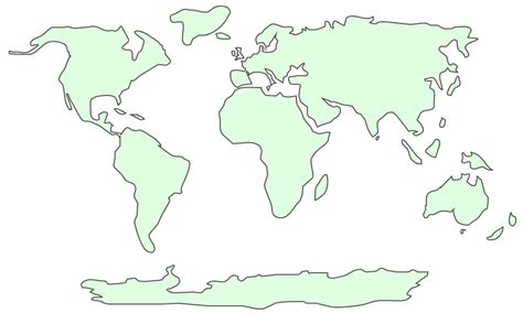 Simple World Map Outline