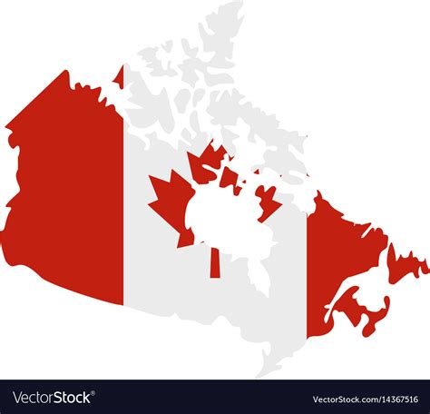 Map Of Canada Flag Maps Of The World