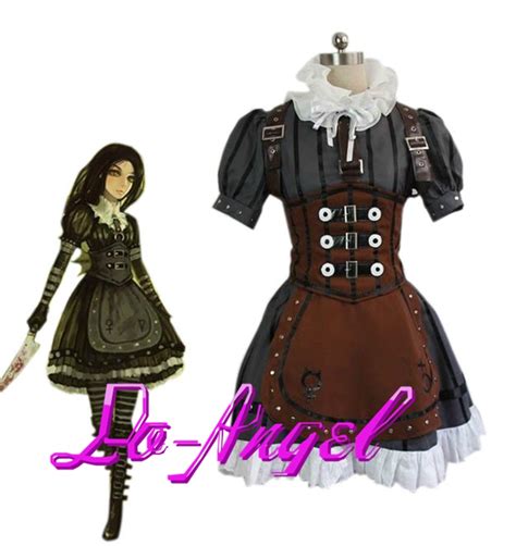 Alice Madness Returns Alice Steam Dress Cosplay Halloween Party Costume