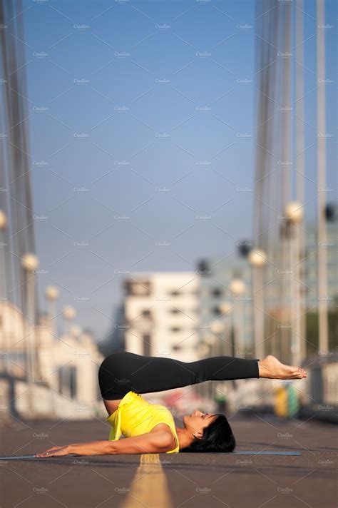 Woman Doing Stretching Yoga Exercise ~ Health Photos ~ Creative Market