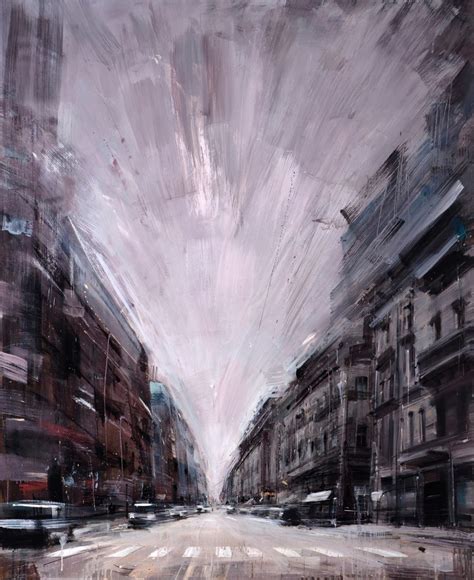 Blurred Perspective Oil Paintings Of Cityscapes By Italian Artist