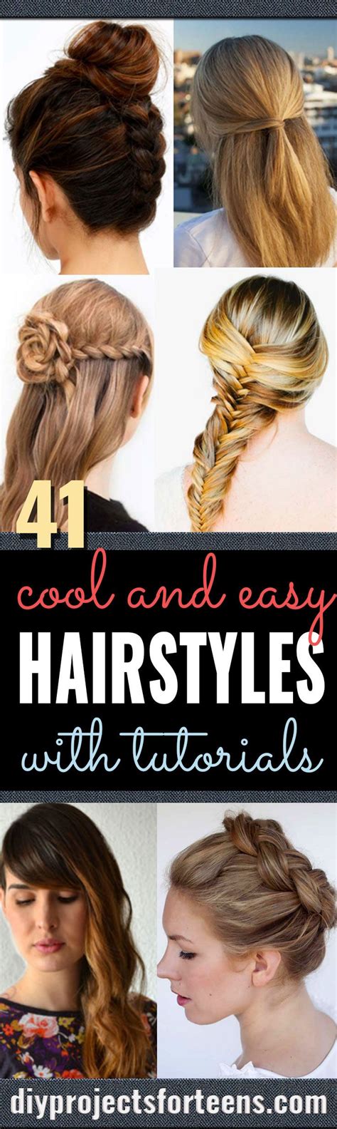 41 Diy Cool Easy Hairstyles That Real People Can Do At Home Hair Styles Cool Easy Hairstyles