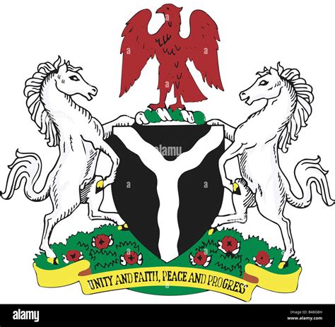 Heraldry Coat Of Arms Nigeria Stock Photo 19857393 Alamy