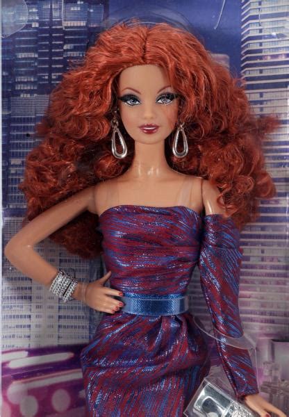 The Barbie Look City Shine Red Head Doll Cjf50 Black Label New Nrfb