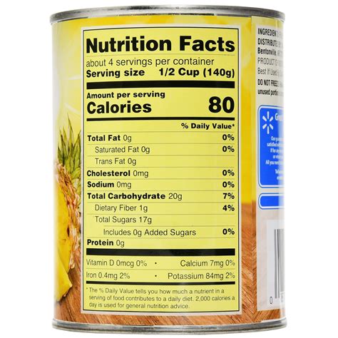 Dole Canned Pineapple Chunks Nutrition Facts Besto Blog
