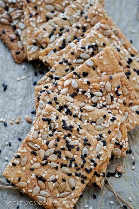 Gluten Free Sourdough Crackers With Seeds Vegan Healthy Taste Of Life