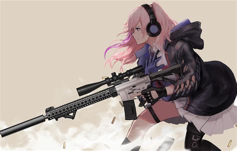 Anime Girl Sniper Rifle Hd Wallpaper Peakpx
