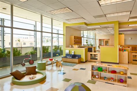 Spacious Floor To Ceiling Windows Daycare Design Child Care Center