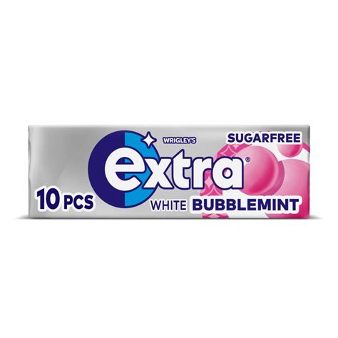 Extra White Bubblemint Sugarfree Chewing Gum 10 Pieces Bestway Wholesale