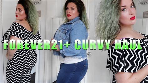 forever 21 curvy plus size haul and try on loseitlikelauren youtube