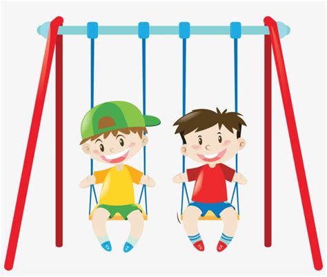 Parks Recreation School Clipart Clipart Boy Outdoor Swing Clipart Png