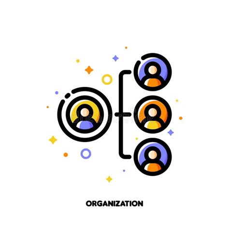 Company Organizational Structure Icon For Human Resources Management Or