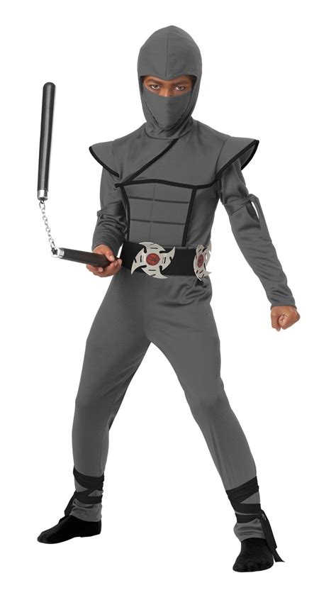 Size Medium 00504 Stealth Ninja Samurai Warrior Child Costume