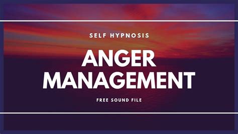 Anger Management Fix Fast Hypnosis Hypnosis Youtube