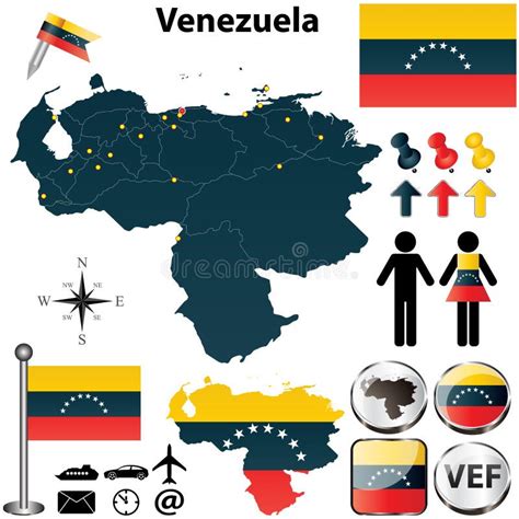 Venezuela Map Stock Vector Illustration Of North Islands 6997415