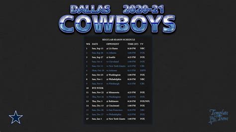 Not only dallas cowboys schedule 2021, you could also find another pics such as fans, celebrities fan, mobile wallpaper, team, maskottchen, nfl logo, nfl tony romo, offense line, wallpaper e, field, bilder texas, thanksgiving, cowboys football, nfl dallas cowboys, dallas cowboys team. 2020-2021 Dallas Cowboys Wallpaper Schedule