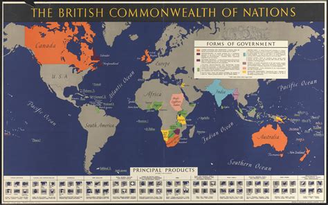 The British Commonwealth Of Nations Norman B Leventhal Map