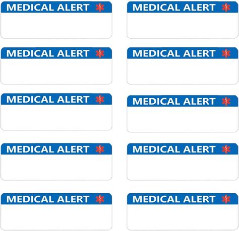 Medical Alert Stickers File Folder Chart Labels1×3 Inch Blank Labels