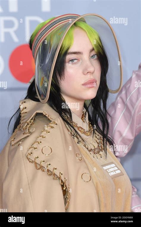 Billie Eilish Arriving For The Brit Awards 2020 At The O2 Arena London