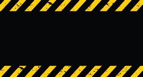 Premium Vector Black And Yellow Line Striped Blank Warning Sign