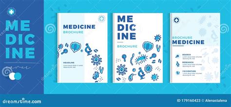Modern Medicine Brochure Pharmacy Template Flat Healthcare Cover