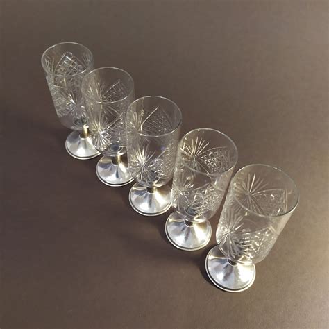 Crystal Glasses Vintage Soviet Vintage Vodka Glasses Etsy