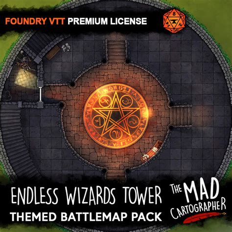 Foundry License Map Pack Endless Wizard S Tower The MAD Cartographer