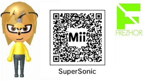Mii Maker Super Sonic Mii Free Giveaway Qr Code Nintendo 3dswiiu