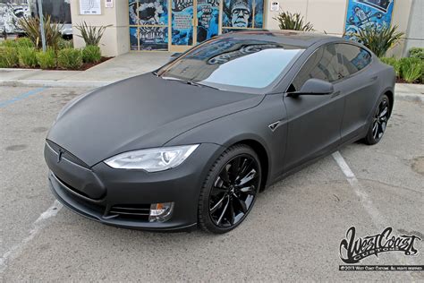 Tesla Model S Matte Black Wrap Wrapfolio