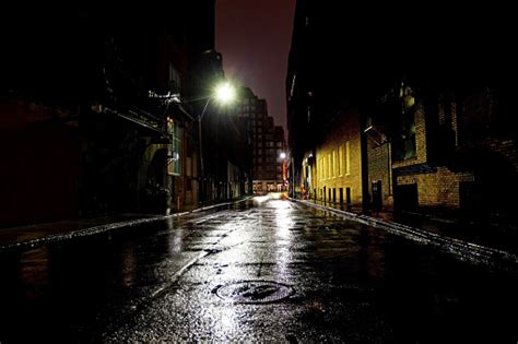 Empty Dark City Street Stock Photo Download Image Now Istock