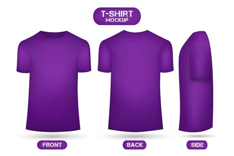 Plain Purple T Shirt Mockup Vector Art At Vecteezy