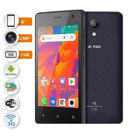 X Tigi Smartphone V5 40 Pouces Dual Sim Rom 8gb Ram 1gb Bleu