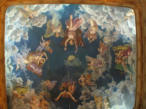 For most ceilings i like to use a brush and roller. Ceiling painting in the casino of Murcia
