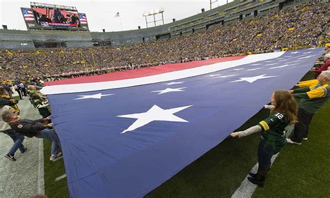 Packers Use Weird Version Of American Flag For Pregame Festivities