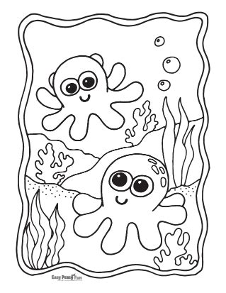 octopus coloring pages  printable sheets easy peasy  fun