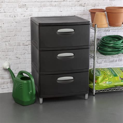 Sterilite 3 Drawer Unit Black - Walmart.com