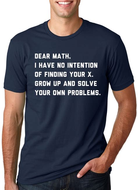 Solve Your Own Problems Math T Shirt Funny School Tee Summer Style Mens