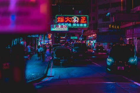 Neon Street Wallpapers Top Free Neon Street Backgrounds Wallpaperaccess