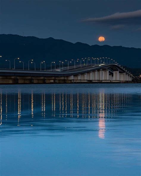 Lake Biwa Is Always Beautiful But Even More So At Night 🌙 Take A Ride
