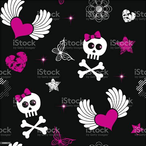 Seamless From Emo Symbols Stock Illustration Download Image Now