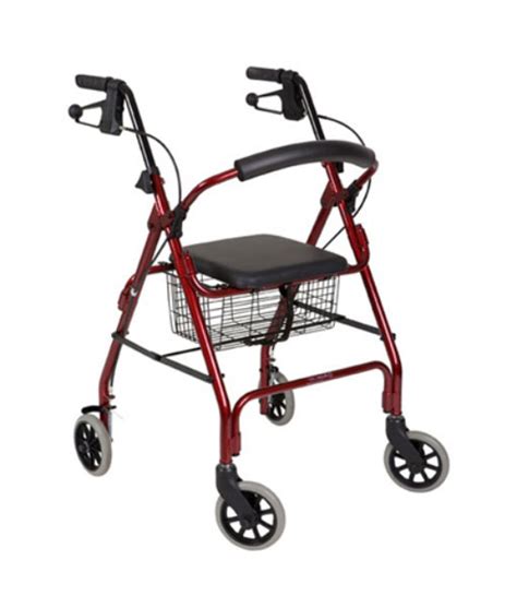 Walker Carex Step N Rest Rollator Walker With Padded Seat 6 Wheels