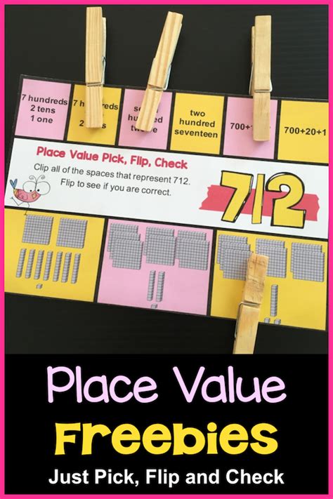 Free 3 Digit Number Place Value Activity Clip Cards For Hundreds Tens