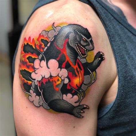 86 Ferocious Godzilla Tattoo Ideas With Meanings Body Art Guru